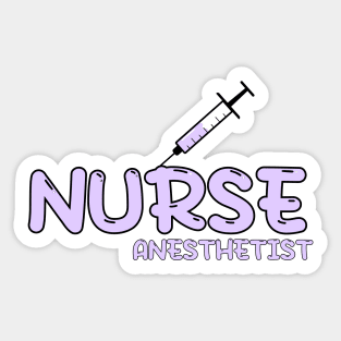 Nurse Anesthetist (CRNA) Purple Sticker